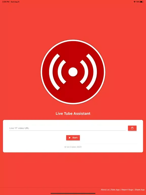 Tangkapan skrin Live Tube Assistant iPad 