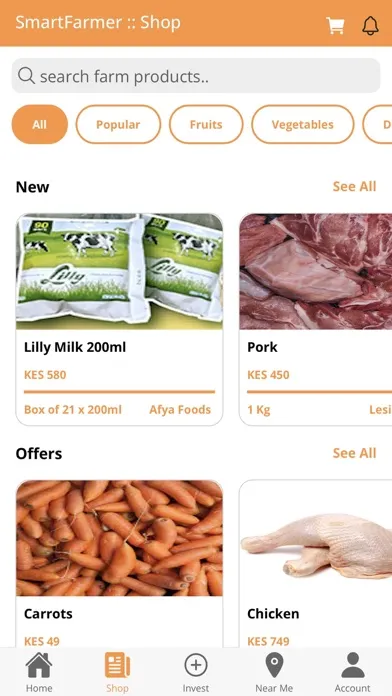 Zrzuty ekranu SmartFarmer Africa