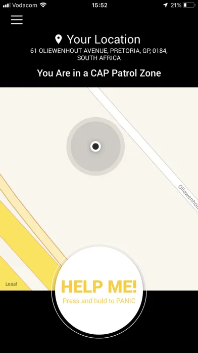 Capturas de tela do CAP-App