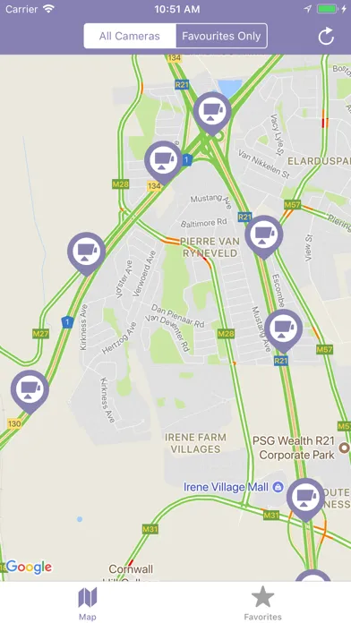 Capturas de tela do Live Traffic Cameras ZA