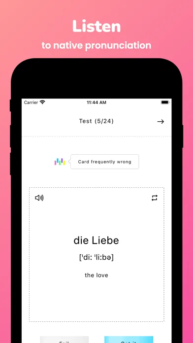 Capturas de tela do Memorize: Learn German Words