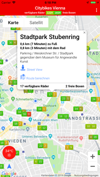 Citybikes Vienna スクリーンショット