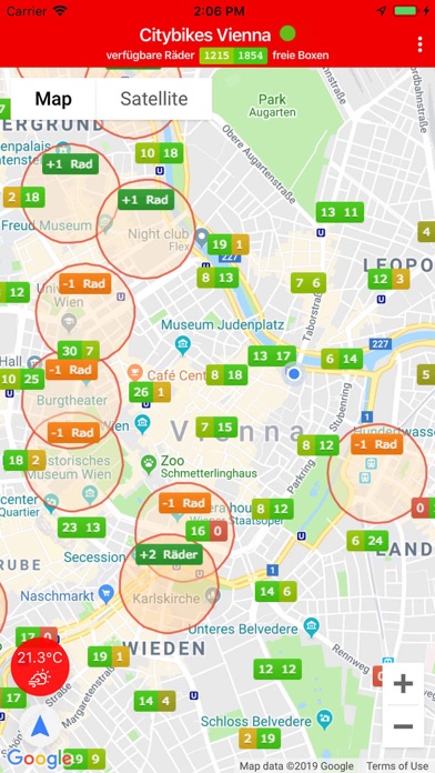 Citybikes Vienna スクリーンショット