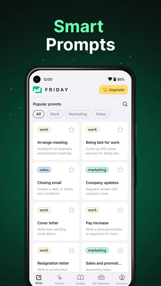 Friday: AI E-mail Assistant 스크린샷