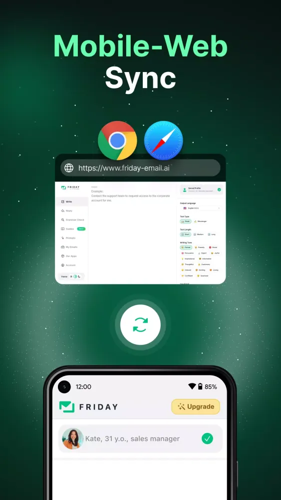 Friday: AI E-mail Assistant 스크린샷