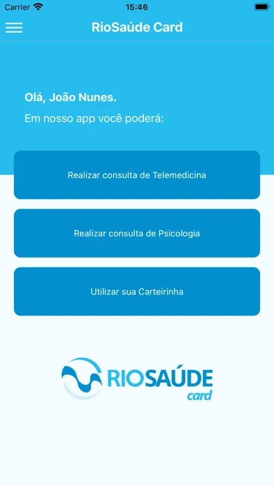 ภาพหน้าจอของ Rio Saúde Telemedicina