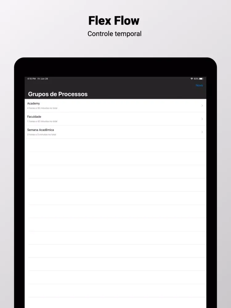 Tangkapan layar Flex Flow iPad