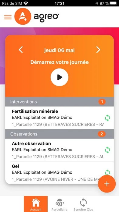 Tangkapan layar Agreo Mobile