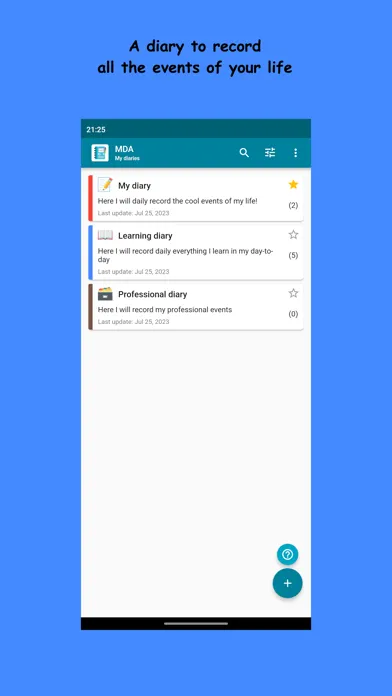 MDA: My diary Ekran Görüntüleri