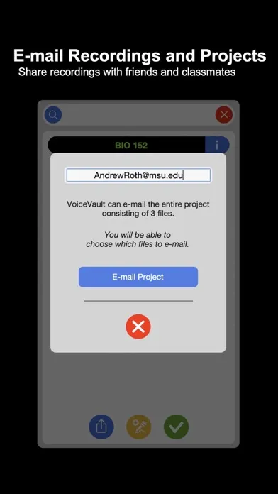 Captures d'écran de VoiceVault for iPhone