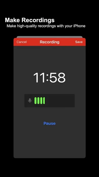 Captures d'écran de VoiceVault for iPhone