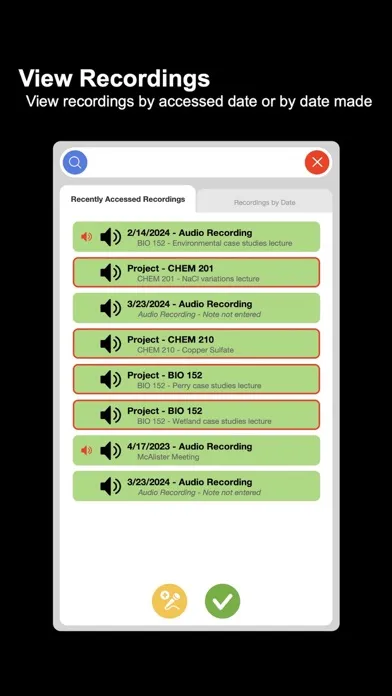 Captures d'écran de VoiceVault for iPhone