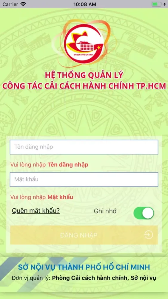 Capturas de tela do CCHC TP