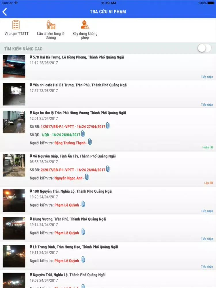 Vi Phạm Trật Tự Quảng Ngãi iPad  سکرین شاٹس