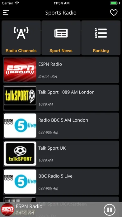 Sport Live Radio: Score & News Screenshots