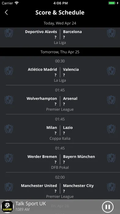 Sport Live Radio: Score & News Screenshots