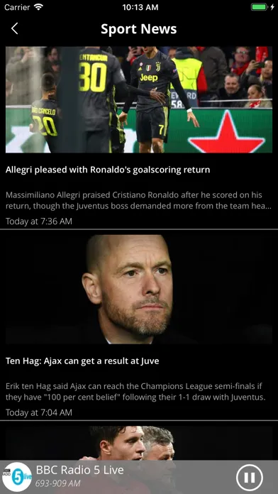 Sport Live Radio: Score & News Screenshots