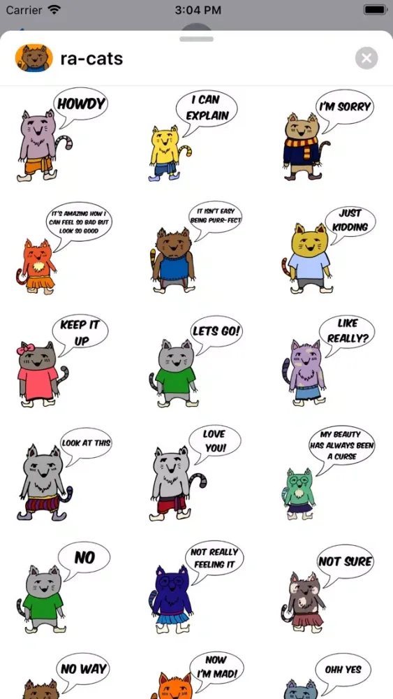 Captures d'écran de Ra-Cat Stickers