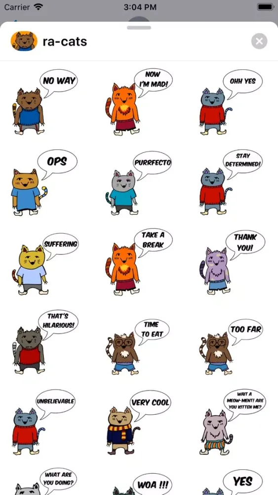 Captures d'écran de Ra-Cat Stickers