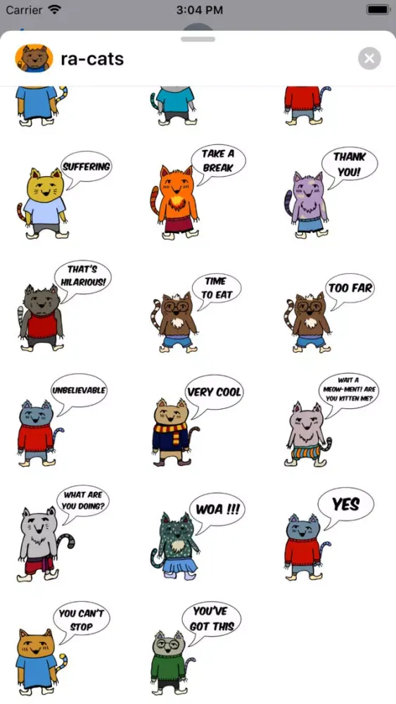 Captures d'écran de Ra-Cat Stickers