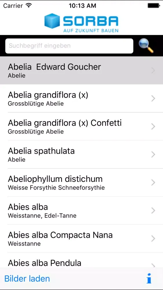 SORBA Pflanzen AX Screenshots
