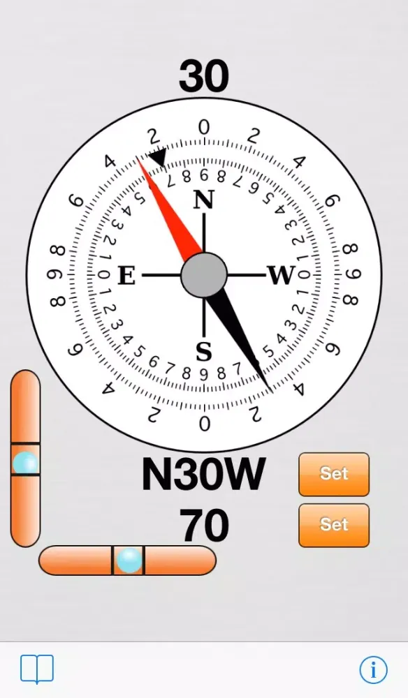 Ảnh chụp màn hình của Clinometer Compass