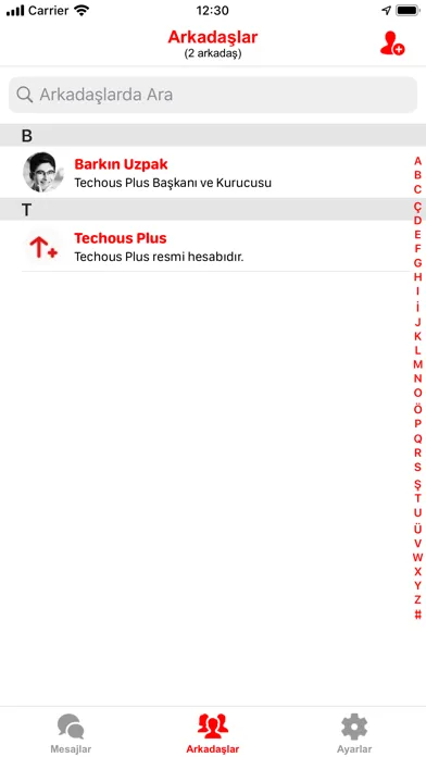 Techous Messenger Ekran Görüntüleri