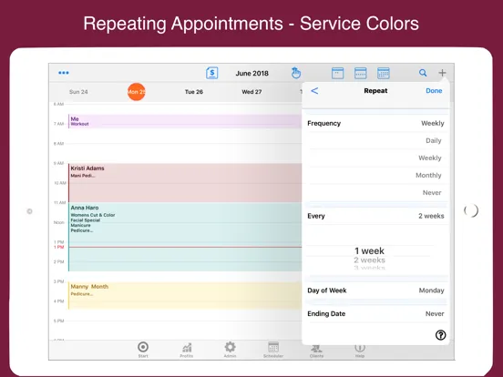 Tangkapan layar Nail Tech Schedule & Reminder iPad 