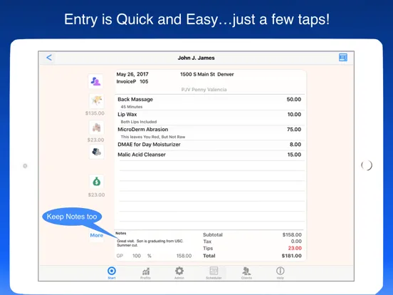 Tangkapan layar Nail Tech Schedule & Reminder iPad 