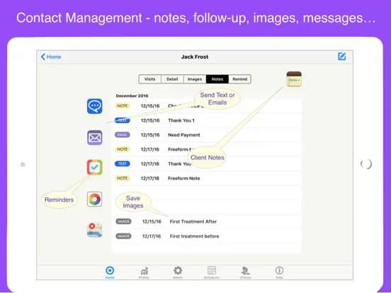 Tangkapan layar Nail Tech Schedule & Reminder iPad 