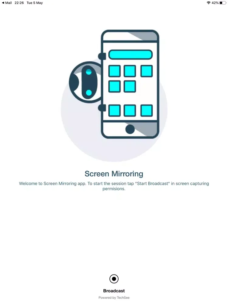 TechSee Instant Mirroring iPad 스크린샷