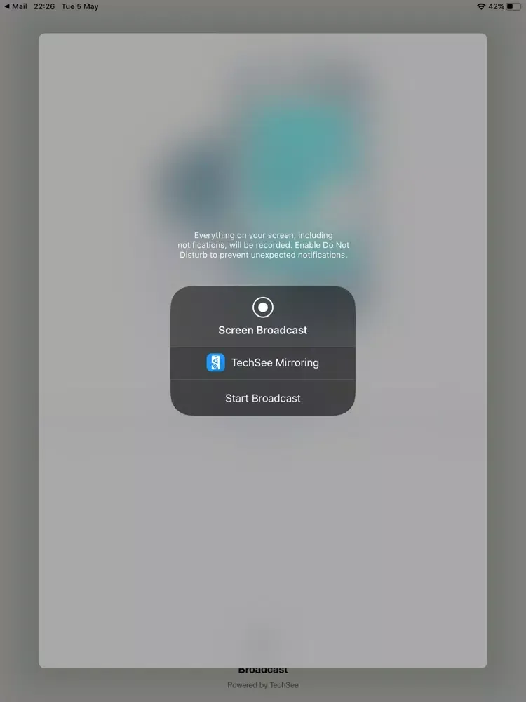 TechSee Instant Mirroring iPad 스크린샷