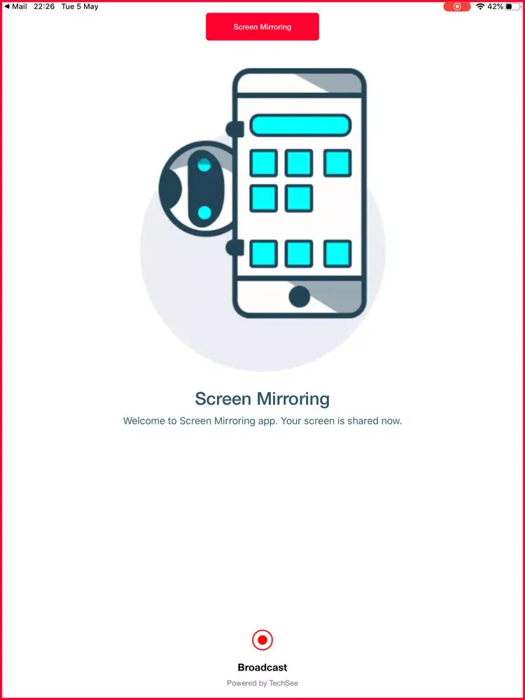 TechSee Instant Mirroring iPad 스크린샷