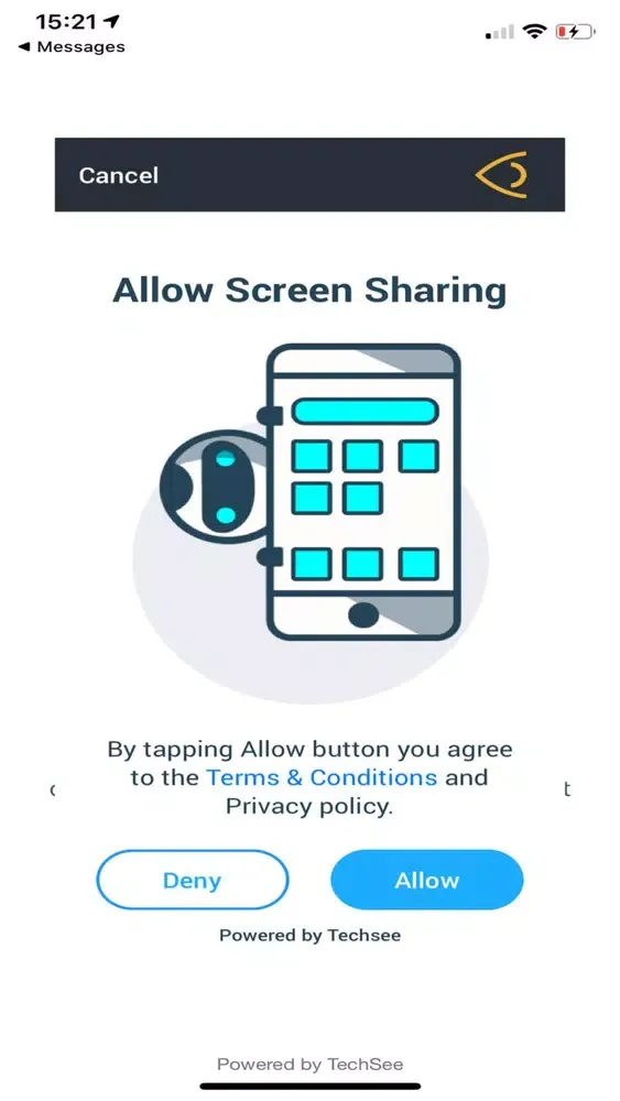 TechSee Instant Mirroring 스크린샷