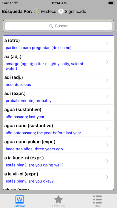 Скриншоты Mixteco Dictionary