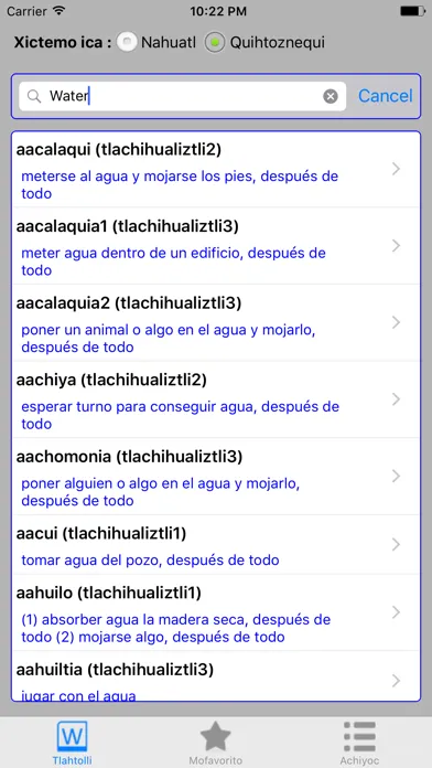 Screenshot di Totlahtol Nahuatl