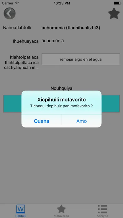 Screenshot di Totlahtol Nahuatl