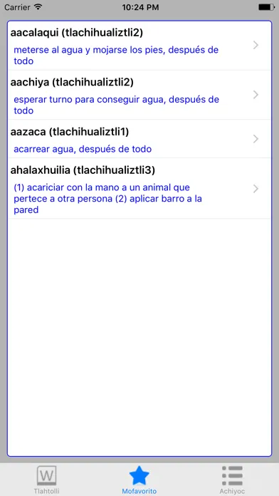 Screenshot di Totlahtol Nahuatl
