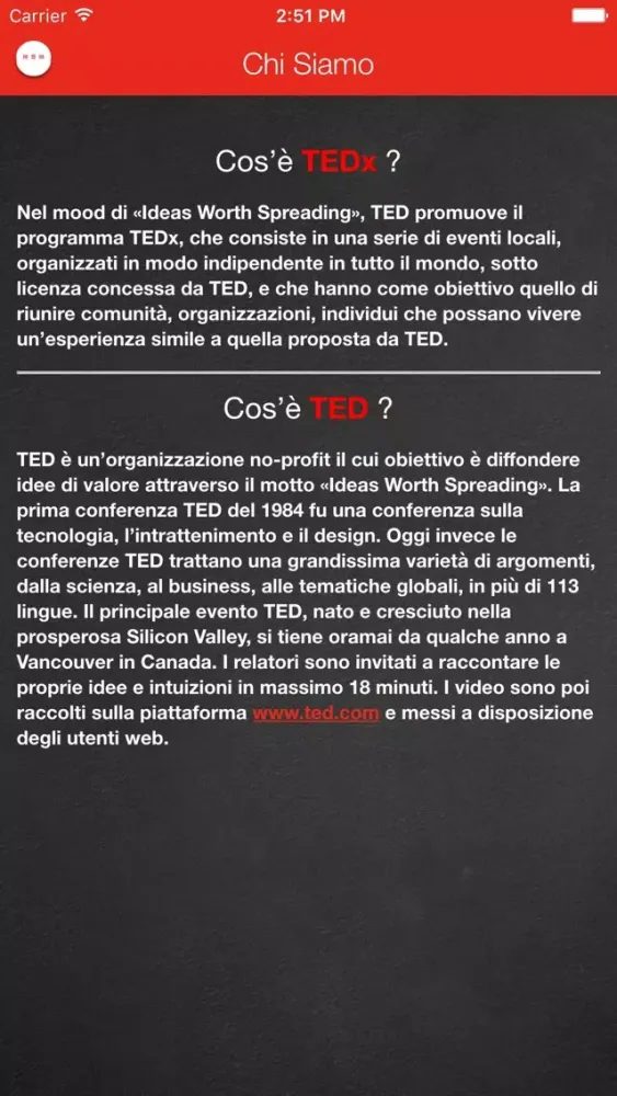 TEDx Torino Screenshots
