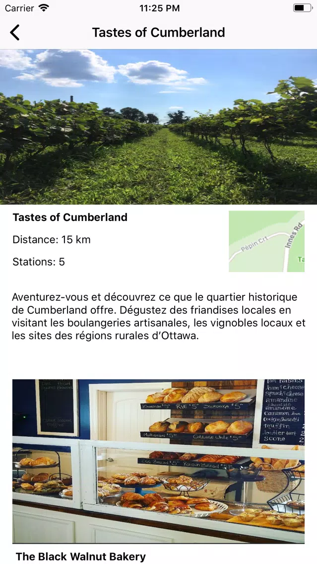 Ảnh chụp màn hình của Savour Ottawa Local Food Guide