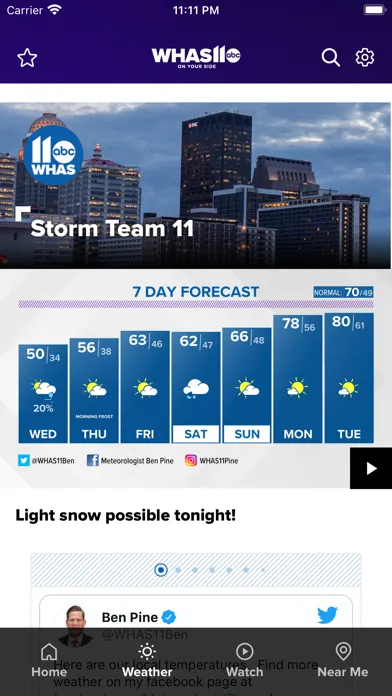 Capturas de pantalla de WHAS11 News Louisville