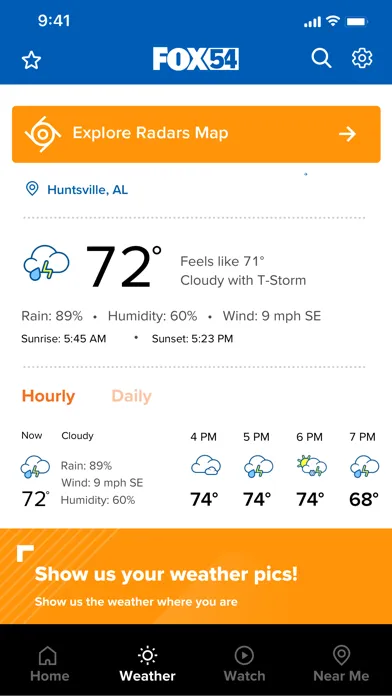 Capturas de tela do FOX54 WZDX News Huntsville