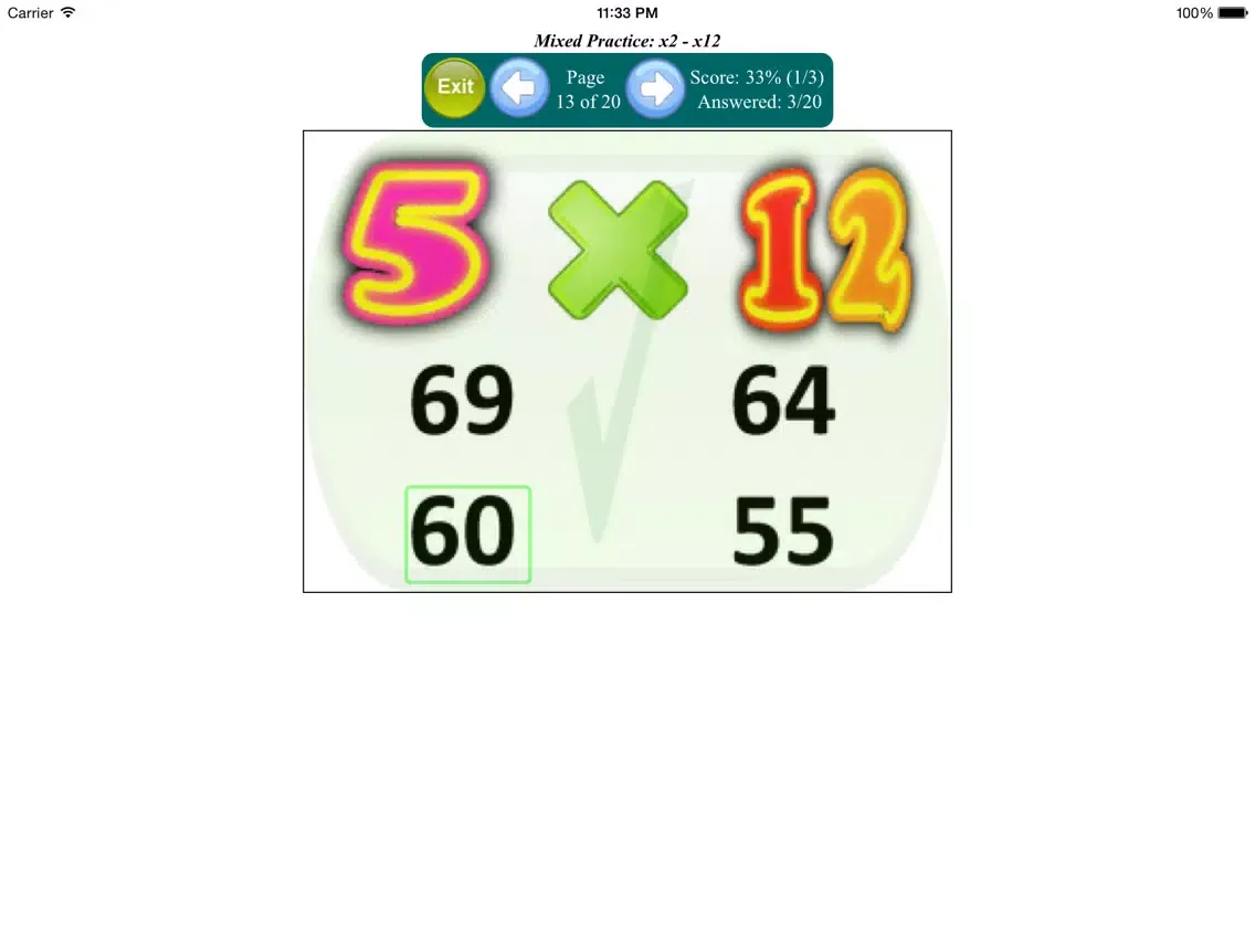 Multiplication Table - Full Version (with word problems) iPad  Screenshots