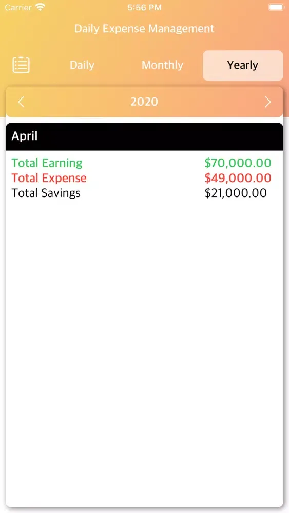 Daily Expense Management Ekran Görüntüleri