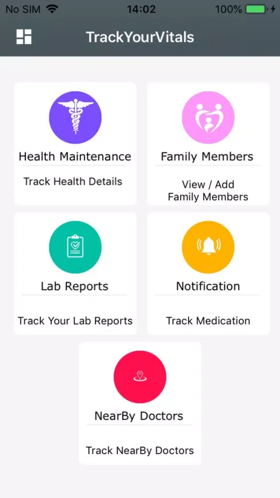 Zrzuty ekranu Track Your Vitals