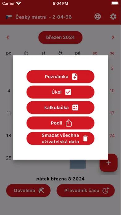 ภาพหน้าจอของ Český kalendář 2024