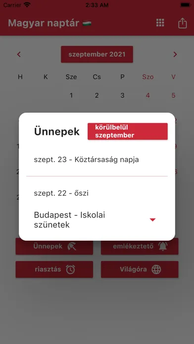 Magyar Naptár 2024 سکرین شاٹس