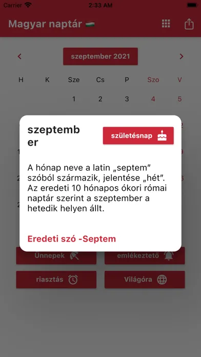 Magyar Naptár 2024 سکرین شاٹس