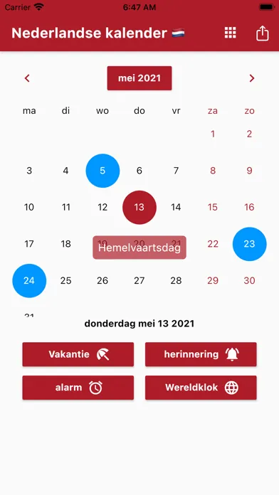 Nederlandse Kalender 2024 Screenshots