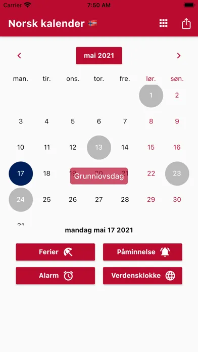 Zrzuty ekranu Norsk Kalender 2024